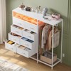 White Dresser for Bedroom with 8 Drawers, Bedroom Dressers with