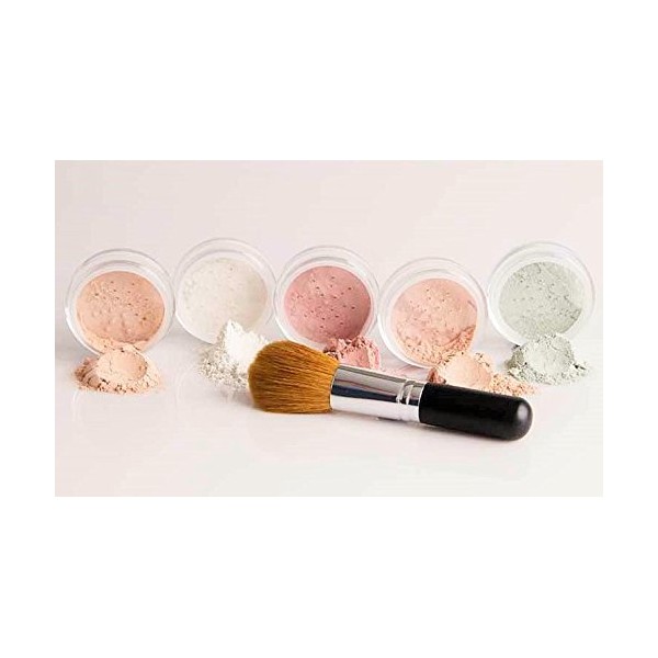 5 pc SET (PINK BISQUE) WITH BRUSH Mineral Makeup Matte