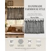 Handmade Check Oven Skirts, Oven Curtain for Farmhouse Kitchen (Black)