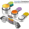 Minteem Magnetic Measuring Cups and Spoons Set, 8 Nesting Stainless