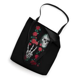 Love Decorated with Rose and Skull Tote Bag