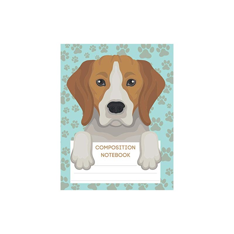 Composition Notebook: Beagle Puppy Notebook With 120 Wide Ruled Pages,