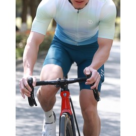 INBIKE Bib Shorts Cycling Shorts Bib Shorts Padded Men with Pocket Summer Breathable Elastic, blue