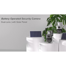 Sansco Solar Powered 4MP Wireless WiFi Home Outdoor PTZ Security IP CCTV Camera Audio