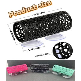 Liahelianx Hollow Betta Fish Cave Tunnel with Suction Cups - Stress Relief Aquarium Accessories for Shy Species,Small Hole Design,Nano Tank Hideout & Decorations (Green)