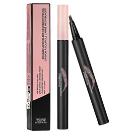 Brown Microblading Eyebrow Pencil, Waterproof Eyebrow Pen, Beauty Brow Pen with Brow-Fection Angled Brush, Natural, Long-Lasting Brow Makeup for Effortless Shaping, Quick-Drying, Smudge-Proof Formula