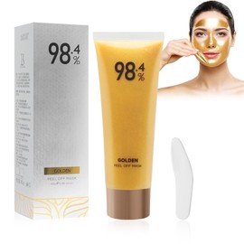 Gold-Peeling-Maske, Gold Peel Off Masken, Anti-Aging Gesichtsmaske, Peel Off Whiten Maske, für Entfernt Mitesser, Reinigt die Poren, Reduziert Feine Linien und Strafft die Haut