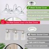 ZHUOER Chrome Bathroom Vanity Light Fixtures 3 Lights Vanity Lights