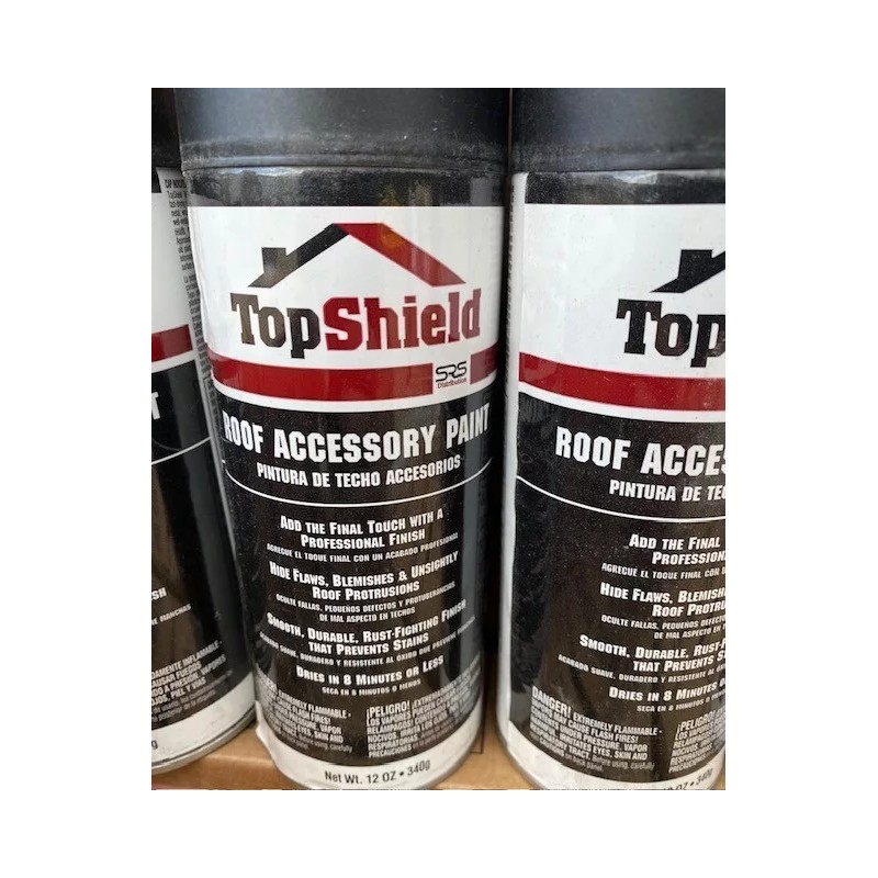 Topshield (6 PACK) Topshield Roof Accessory Paint- Charcoal. 12oz Spray