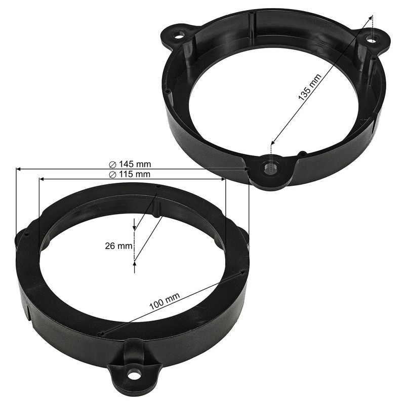 tomzz Audio 2845-008 Speaker Rings Adapter Brackets Compatible with Renault