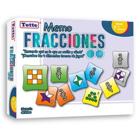 Totte Juego Educativo de Matemáticas, Piezas Autocorregibles, Extra Grandes, Gruesas y Durables, Diseño Infantil, Didácticamente Divertido (Memoria FRACCIONES)