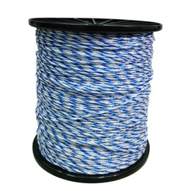 Electric Fence Poly Wire, 656 Feet 200 Meters, 6 Stainless Strands with Good Rust Resistance and Conductive for Farm Fencing, Hot Wire Fence, Portable Livestock Fencing, Poly Wire Rope Line