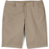 Lands' End Uniform Girls Plain Front Chino Blend Short Khaki