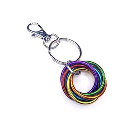 Mobii Fidget Keychain/Lanyard MULTIPACK: Discreet Clipable Latch, Stress, Anxiety, Fidget Keychain (Pastel Rainbow, 5 - Pack)