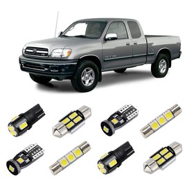 BRISHINE White LED Interior Light Kit for Toyota Tundra 2000 2001 2002 2003 2004 2005 2006 Super Bright 6000K Interior LED Bulbs Package + Cargo Lights + License Plate Lights and Install Tool