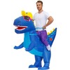 OriginalCup® Inflatable Dinosaur Costume, Blue, Unusual Adult Size Costume, Made
