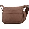 WYE LEATHER Womens/Mens Canvas Work/Travel/Holiday Shoulder/Small Messenger Bag - Brown
