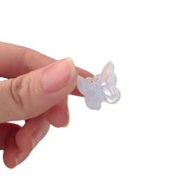 Mini-Haarspangen, Schmetterlings-Haarspangen, klein, glitzernd, bunt, Haarstyling-Zubehör für Mädchen und Frauen, Perle, 24 Stück