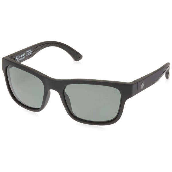 Spy Hunt Polarized Sunglasses-Matte Black-Gray Green