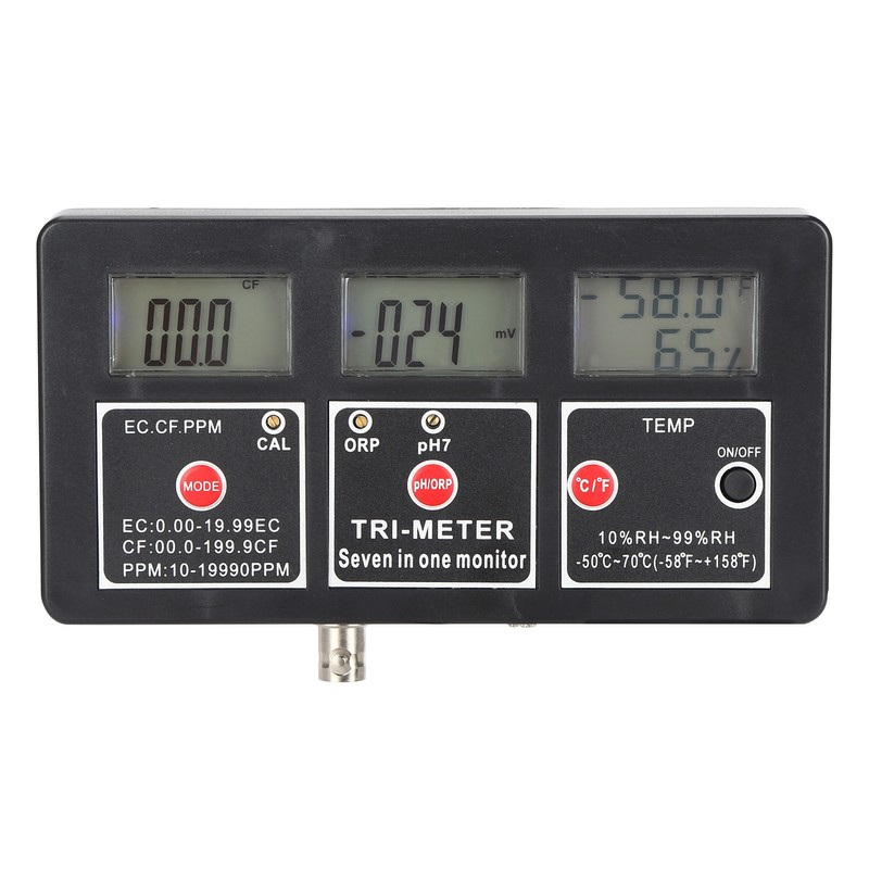 PH‑218 7 in 1 Water Quality Tester PH/TEMP/EC/CF/TDS/OPR/RH Water Meter