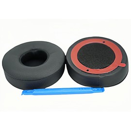 Sumugaric Replacement Ear Pads for Beats Solo 4 Wireless Headphones, Memory Foam Cushions, Protein Leather, Black