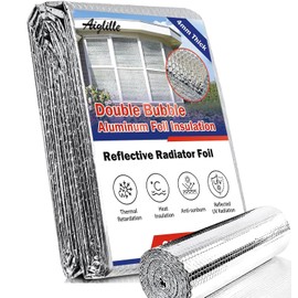 Aiglille Reflectix Insulation, 59 in W x 10 Ft in L Double Bubble Reflectix Thermal Foil Insulated for RV Window, Window Insulation for Summer Heat