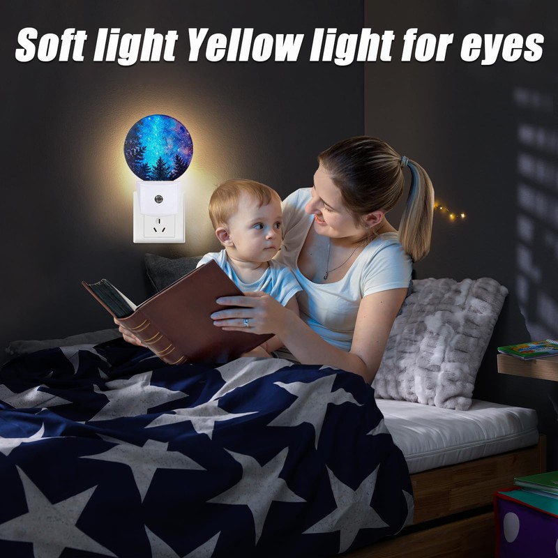 EMXION Northern Night Light,Forest Galaxy Sky Nightlight Plug into Wall