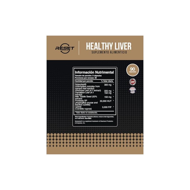 Healthy Liver - 90 capsulas | Con Solarplast®, Hoja de