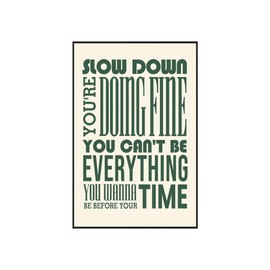 Jefuzh Green Daily Reminder Positive Affirmations Wall Decor Posters for Room Aesthetic Disco Pop 70s Music Vienna Lyrics Canvas What's The Best That Could Happen Classroom Posters Unframed 11x17 in