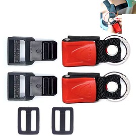 YehVeh Kit de 2 juegos de casco de motocicleta con clip rápido, hebilla para cinturón de carraca de liberación rápida, adaptador ajustable para motocross, bicicleta eléctrica, cascos de fútbol