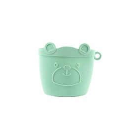 Snakie 100% Silicone Bear Snack Bag with Silicone Locks Reusable Resealable Leakproof Heat Resistant for Babies,Toddlers & Kids (Mint)