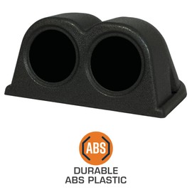GlowShift Universal Black Dual Gauge Console Dashboard Pod - Fits Any Make/Model - ABS Plastic - Mounts (2) 2-1/16" (52mm) Gauges to Vehicle's Dash