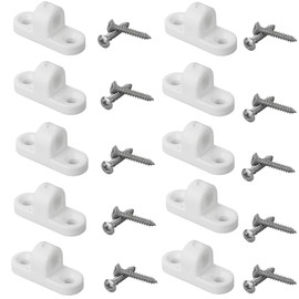 Ylinwtech 10 x awning eyelets set, awning rod, 20 pieces screws, awning mounting rod brackets, awning eyelet for motorhome and caravan, camping caravan accessories