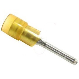 Thomas & Betts TV10-14PT-XV , Terminal; Straight Pin; 12-10 AWG; Vinyl Funnel Entry Insulated; 0.266 in.; Tin