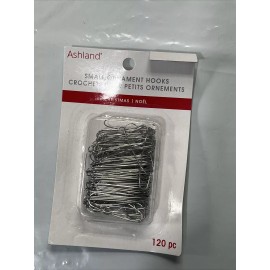 Ashland Christmas Holiday Silver Ornament Hooks Small 120 Pc