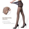 WAKUNA 20D Black Run-Resist Sheer Tights -2 Pairs with Reinforced