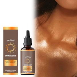 Sunless Tanning Drops, Moisturizing Tanner for Face and Body, Enhancing Your Natural Skin Tone, for All Skin Types (60ml/2oz)