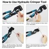 BLIKA 10 Ton Hydraulic Crimping Tool, Hydraulic Cable Lug Crimper