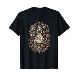 Traditional floral folk art balkan art T-Shirt