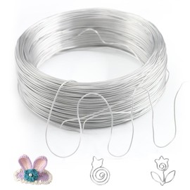 Craft Wire, 3 mm x 20 m Aluminium Wire for Crafts, Jewellery Wire, Silver Wire, Soft Silver Wire, Aluminium for DIY Jewellery Making, Crafts, Silver