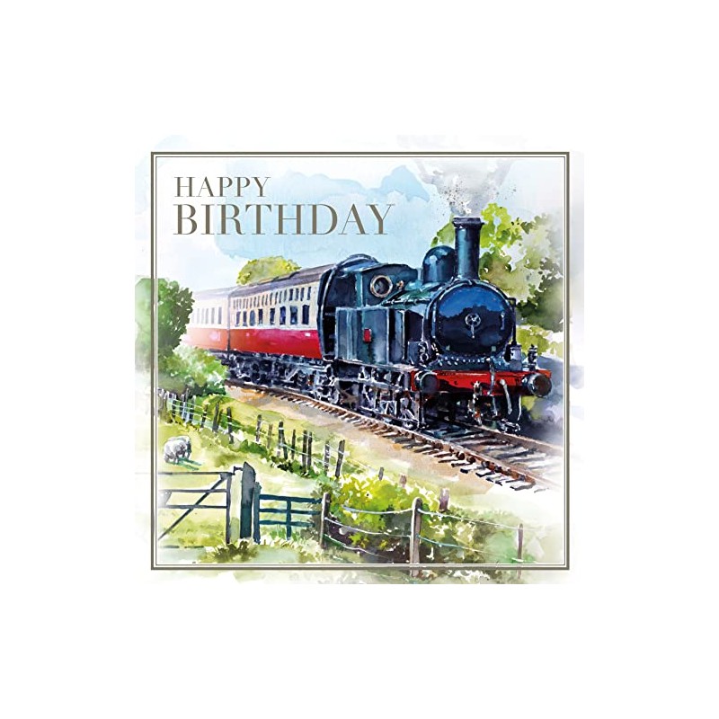 Cherry Orchard Male Happy Birthday Card - Steam Train