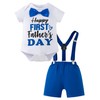 Yruiz Baby Boy Happy First Father's Day Romper Outfit Shorts