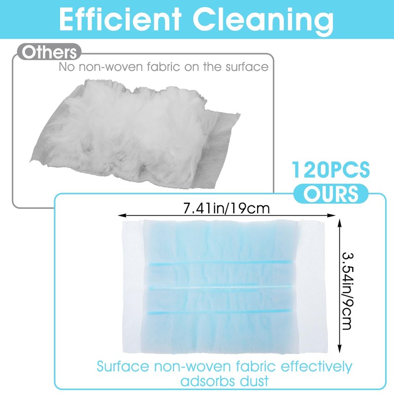 120 Pcs Duster Refills, Electrostatic Disposable Dusters Refills Bulk