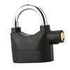 Black Anti Theft Security Padlock Waterproof Siren Alarm Lock for