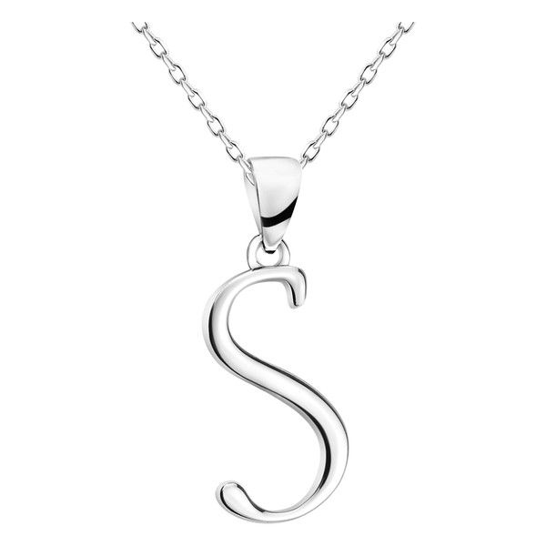 SOFIA MILANI Women's Necklace, 925 Silver, Letter Pendant, Sterling Silver