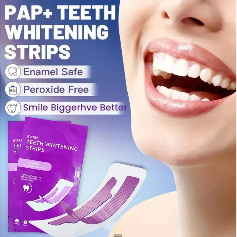 Tiras Blanqueadoras Dentales Zeravino de 28 Unidades con Sabor a