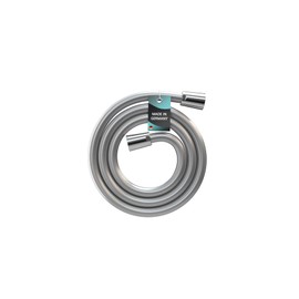 MYLAVABO Premium Shower Hose 1.5 m with Smooth Surface, Made in Germany (1.50 m, Metallic Silver)