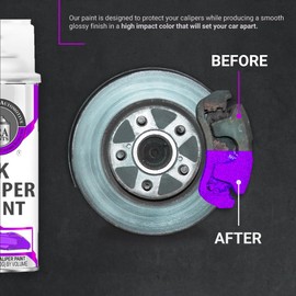 ERA Paints Amethyst Purple Metallic Brake Caliper Paint Kit With Omni-Curing Catalyst Technology - 2K Aerosol Glossy Finish High Temp Resistance & Extreme Durability Against Color Fade & Chemicals