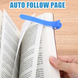3 Pcs Silicone Automatic Smart Bookmark,Book Marks for Reading Kids,Men,Women,Book Buddies,Book Lovers,Unique Elastic Bookmarks,Book Accessories for Stay in Place(Cyan,Blue,Yellow)