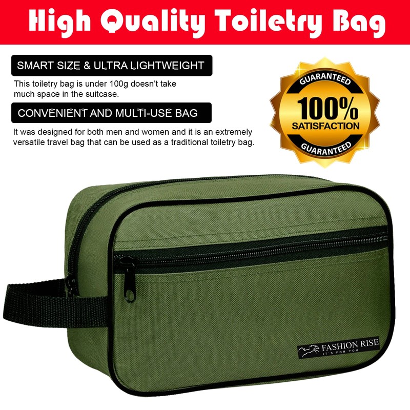 Toiletry Bag Water-Resistant Nylon Travel Wash Bag Lightweight Dopp Kit